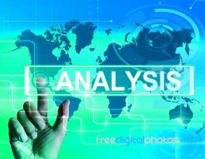 Analysis Map Displays Internet Or International Data Analyzing Stock Image