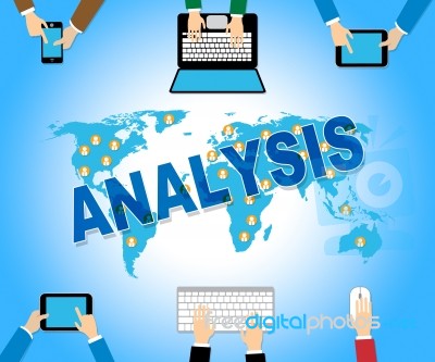 Analysis Online Means Data Analytics And Analyst Stock Image