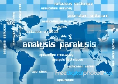 Analysis Paralysis Represents Analyze Investigate And Research Stock Image