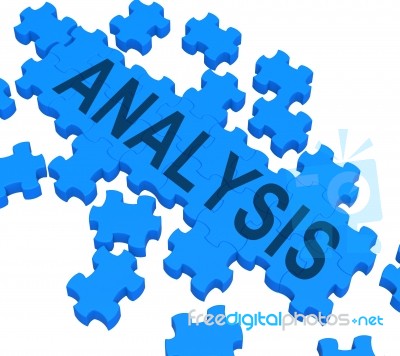 Analysis Puzzle Shows Verification And Testing Stock Image