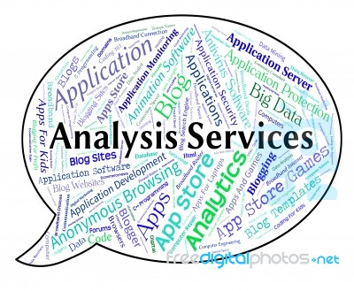 Analysis Services Represents Help Desk And Analyse Stock Image