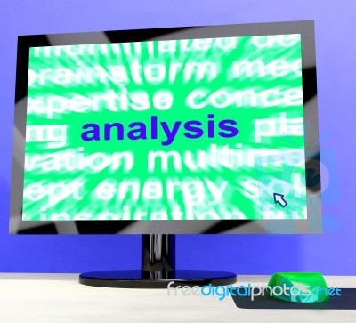 Analysis Word Showing Checking Probing And Examining Stock Image