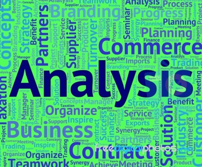 Analysis Word Shows Data Analytics And Analyse Stock Image