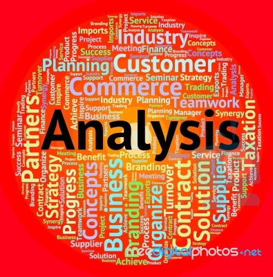 Analysis Word Shows Data Analytics And Analyse Stock Image