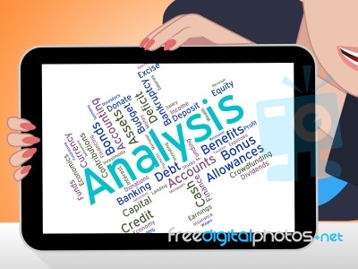 Analysis Word Shows Data Analytics And Analyse Stock Image