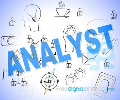 Analyst Word Means Data Analytics And Analyse Stock Image