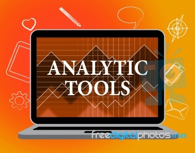 Analytic Tools Represents Web Site And Application Stock Image