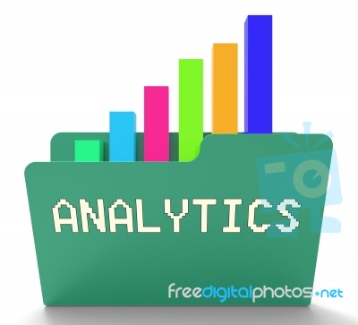 Analytics File Means Data Graph 3d Rendering Stock Image