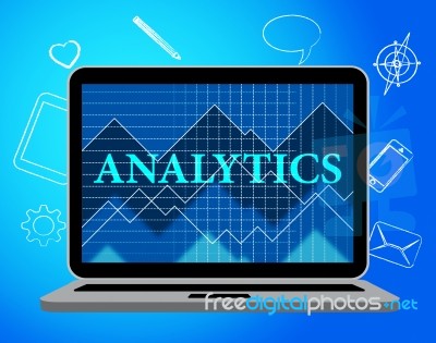 Analytics Online Shows Web Site And Computer Stock Image