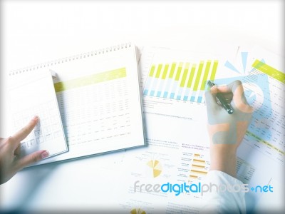 Analyzing Business Data Stock Photo