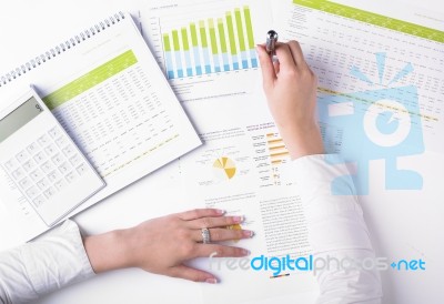 Analyzing Business Data Stock Photo