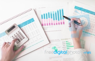 Analyzing Business Data Stock Photo