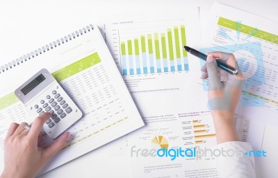 Analyzing Business Data Stock Photo