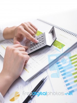 Analyzing Business Data Stock Photo