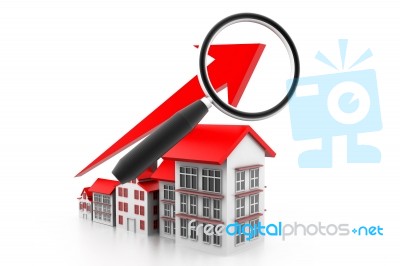 Analyzing The Housing Market Graph Stock Image