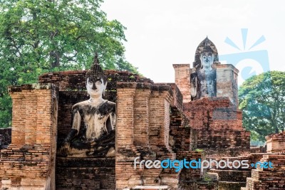 Ancient Buddha Statue Stock Photo