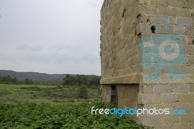 Ancient Building In Israel With Green View	 Stock Photo