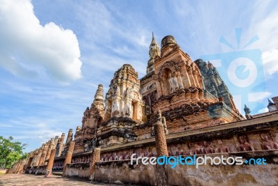 Ancient Chapel In Sukhothai Historical Park Stock Photo