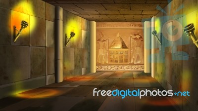 Ancient Egyptian Temple Interior. Image 1 Stock Image