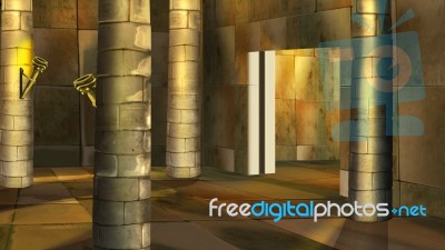 Ancient Egyptian Temple Interior. Image 2 Stock Image