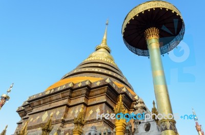 Ancient Pagodas At Wat Phra That Lampang Luang Temple Stock Photo