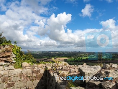 Ancient Ruins At Beeston Castle Stock Photo