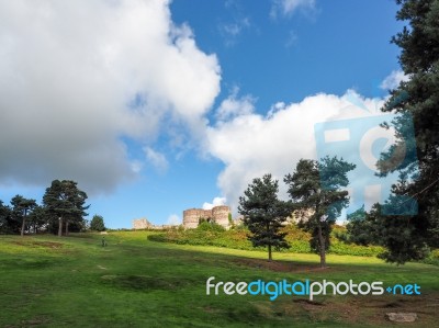 Ancient Ruins At Beeston Castle Stock Photo