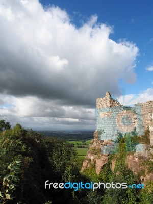 Ancient Ruins At Beeston Castle Stock Photo