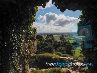 Ancient Ruins At Beeston Castle Stock Photo