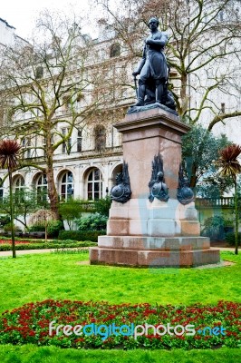 And Statue In   City Of London England Stock Photo