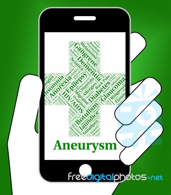 Aneurysm Illness Indicates Artery Wall And Ailment Stock Image