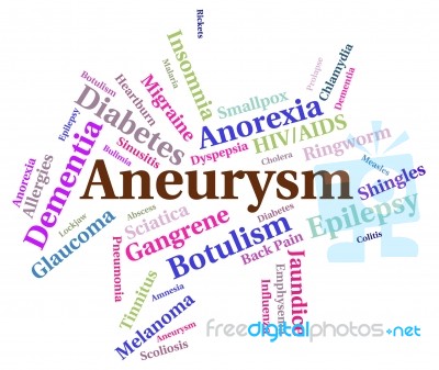 Aneurysm Illness Means Poor Health And Affliction Stock Image