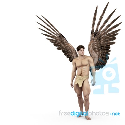 Angel Man Standing Stock Image