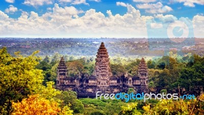 Angkor Wat Temple, Siem Reap, Cambodia Stock Photo