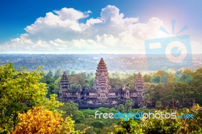 Angkor Wat Temple, Siem Reap In Cambodia Stock Photo