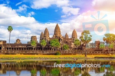 Angkor Wat Temple, Siem Reap In Cambodia Stock Photo