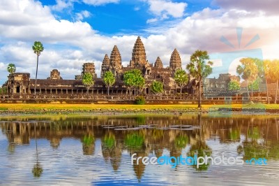 Angkor Wat Temple, Siem Reap In Cambodia Stock Photo