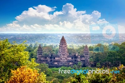 Angkor Wat Temple, Siem Reap In Cambodia Stock Photo