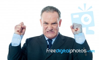 Angry Businessman Stock Photo