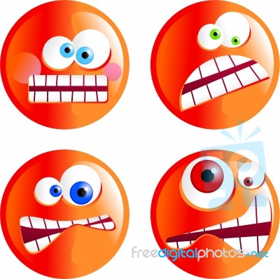 Angry Emoticons Stock Image