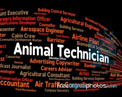 Animal Technician Represents Skilled Worker And Artisan Stock Image