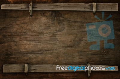 Announcement Wood With Free Space For Multipurpose Stock Photo