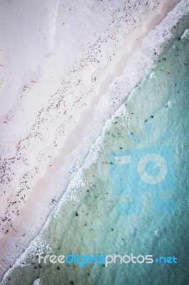 Ansons Bay From Above, Located Near Bay Of Fires On The North-east Coast Of Tasmania Stock Photo