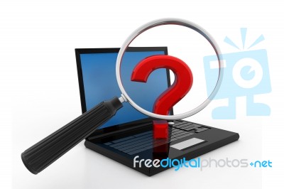 Answer Internet Search Stock Image