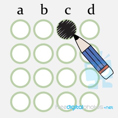 Answer Sheet Stock Image