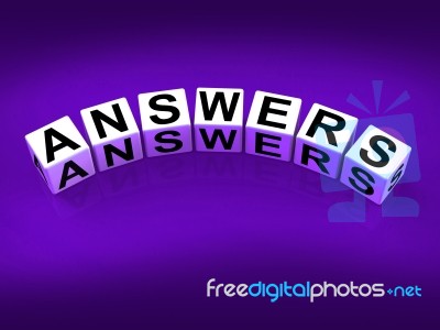 Answers Blocks Represent Responses And Solutions To Questions Stock Image