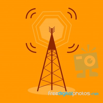 Antenna Communication Icon Stock Image