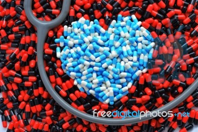 Antibiotic Capsule Stock Photo