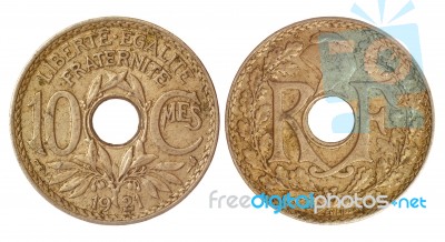 Antique Coin Of France Stock Photo