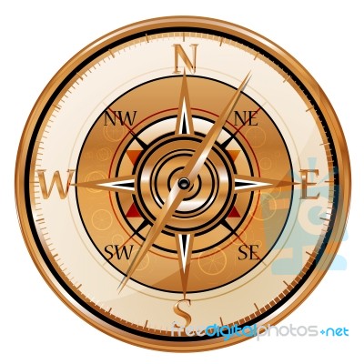 Antique Compass Stock Image